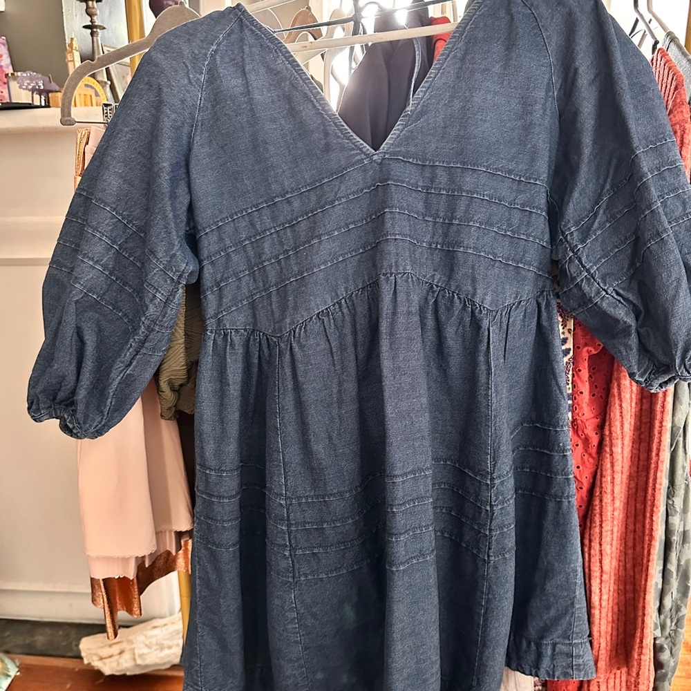 Free People ‘Sweet Surrender’ Denim V-Neck Dress
